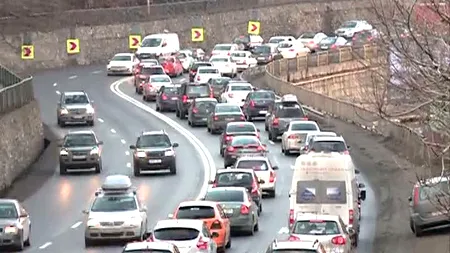 Trafic deviat pe DN1, dinspre Brașov către București, din cauza aglomerației