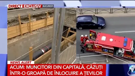 Un MUNCITOR a fost preluat pe targă de un echipaj SMURD, după ce a căzut într-o groapă cu țevi