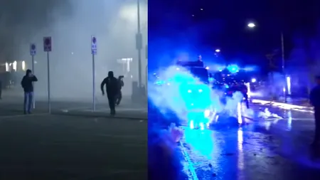 LUPTE de stradă înaintea meciului Italia - Israel. Manifestanții pro-Palestina au pornit violențele. Forțele de ordine au recurs la tunuri cu apă