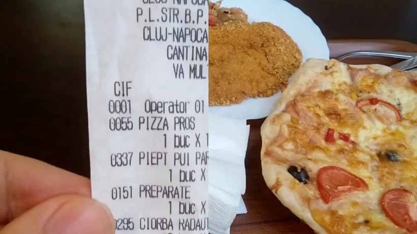 Cât au plătit trei studenți pentru o pizza, două supe și un șnițel cu salată la cantina UBB Cluj. „Doamne ajută!”