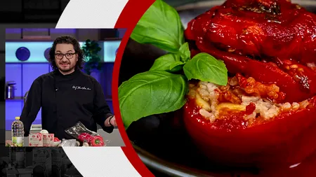 Ardei umpluți de post, după rețeta lui Chef Florin Dumitrescu. Sunt mai buni decât cei cu carne