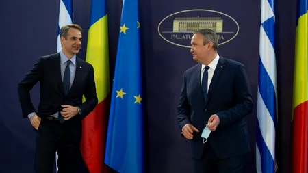 Premierul Greciei, Kyriakos Mitsotakis, se află în vizită la București. El a fost primit de Nicolae Ciucă la Palatul Victoria | FOTO, VIDEO