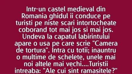 BANCUL de vineri | Ghidul și castelul medieval
