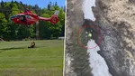 Un turist bulgar a căzut 40 de metri într-o prăpastie pe Valea Caraimanului. Victima a fost preluată cu un elicopter SMURD. În ce stare se află