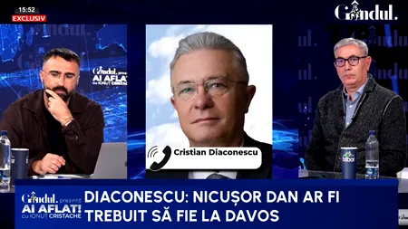 Lipsa relațiilor informale ale lui Nicușor Dan cu liderii lumii se răsfrânge asupra României. Cristian Diaconescu: 