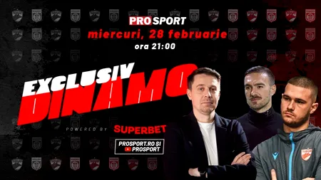 Exclusiv DINAMO, miercuri, de la ora 21, invitați Marius Alexe și Andrei Bendeac