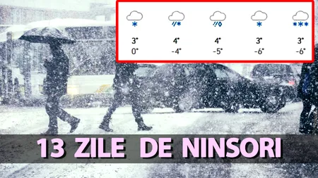 Meteorologii Accuweather anunță 13 zile consecutive de ninsori în România. Pe ce dată vin zăpezile