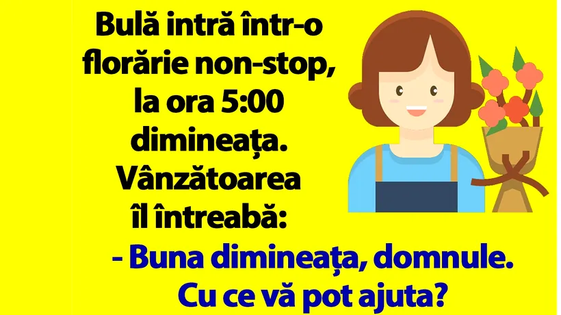 BANC | Bulă intră într-o florărie non-stop, la ora 5:00 dimineața