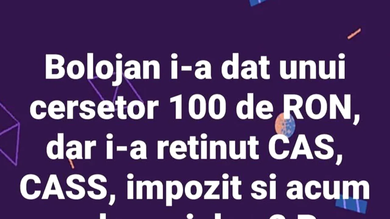 BANCUL ZILEI | Bolojan, cerșetorul și suta de lei
