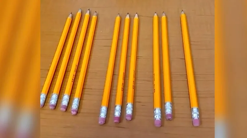Test IQ doar pentru genii | Mută un singur creion pentru a inversa ordinea din 4,3,2,1 în 1,2,3,4