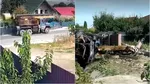 Doi bărbați au sărit dintr-un camion de 38 de tone scăpat de sub control ca să se salveze, în Iași. Au ajuns în stare gravă la spital