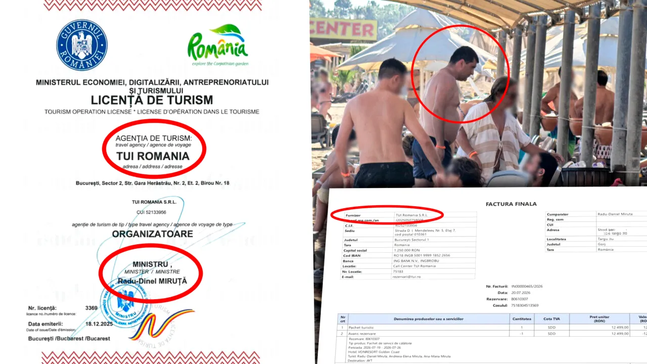 Radu Miruță a plecat în concediu, în Turcia, cu TUI România, agenție pe care el a licențiat-o, pe vremea când era ministrul Turismului. Gândul publică documentul semnat de Miruță