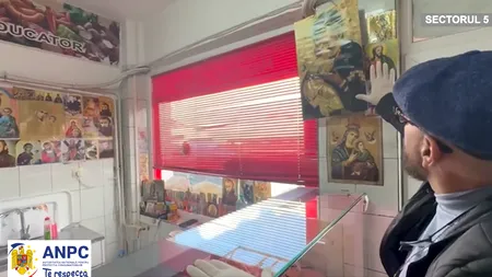 Piedone a găsit un altar improvizat într-o carmangerie din Sectorul 5/ 