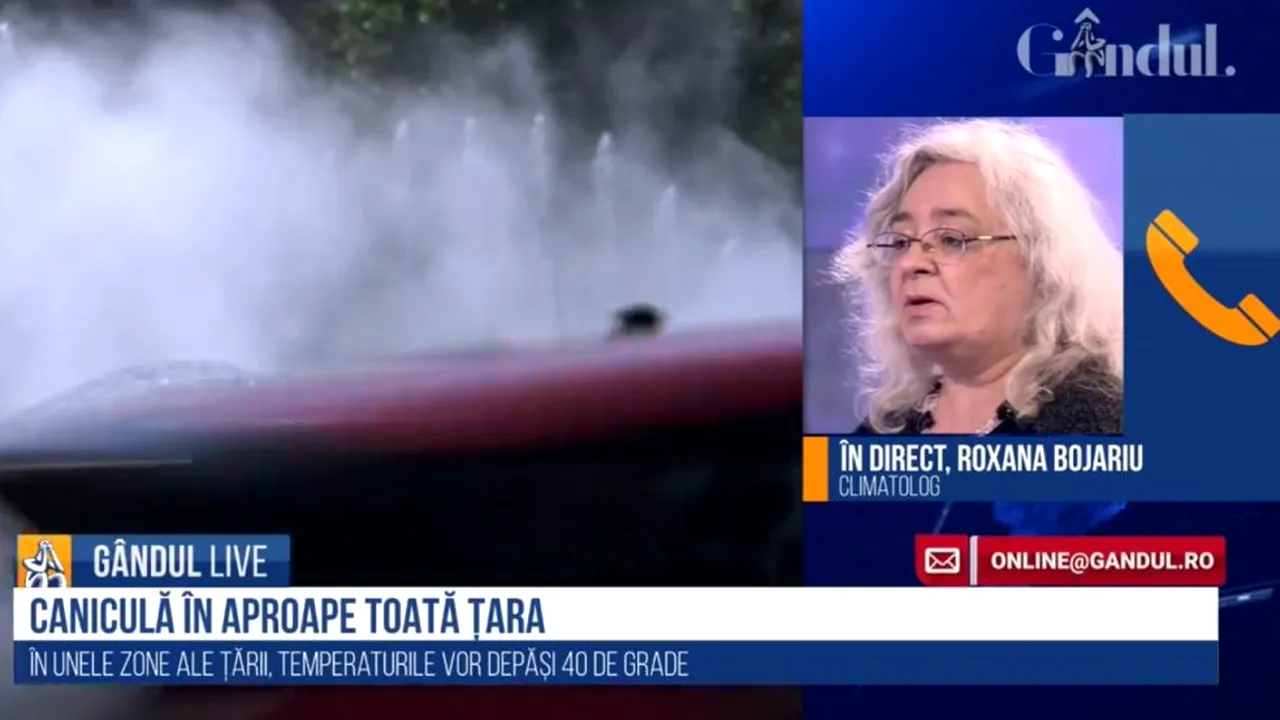 GÂNDUL LIVE. Roxana Bojariu, climatolog: „Dar dacă ne uităm la tabloul climatic, august are precipitații mai puține decât iulie și iunie”
