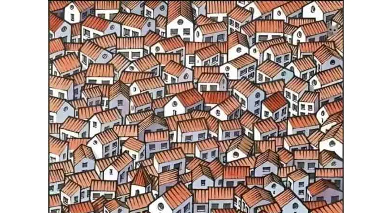 ILUZIE optică virală aproape imposibilă | Găsiți pisica ascunsă printre aceste case!