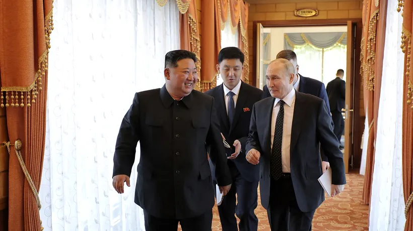 Uniți în IZOLARE, Putin și Kim Jong Un vor să „fenteze” sancțiunile. „Un risc pentru ordinea mondială, acrobațiile retorice nu justifică acțiunile”