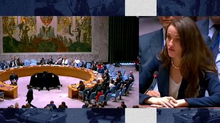 Oana Țoiu a ținut un discurs, cu public de data asta, la ONU: „Condamnăm cu fermitate comportamentul nesăbuit și periculos al Rusiei”