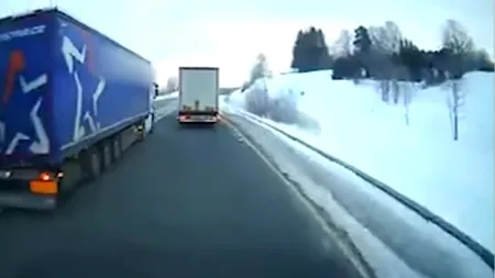 VIDEO | Un șofer de TIR s-a ales cu doi ani și trei luni de închisoare cu executare după această depășire. Motivarea sentinței