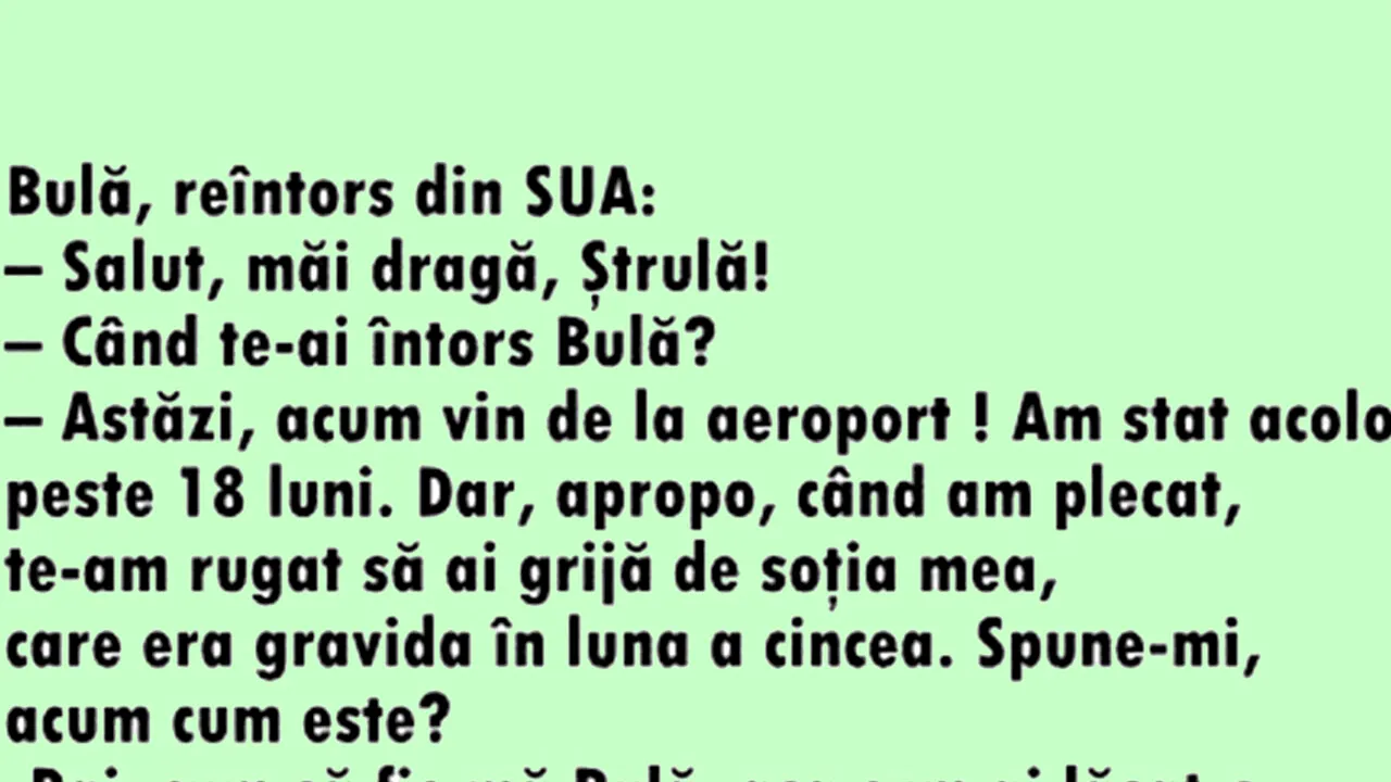 BANC | Bulă se întoarce din SUA