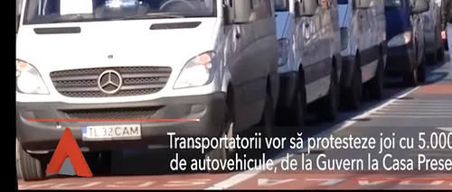 Transportatorii anunță un nou PROTEST joi, cu 5000 de autovehicule, de la Guvern la Casa Presei