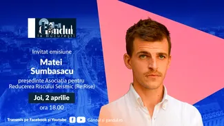 „Cu Gândul la București” începe joi, 2 aprilie, de la ora 18:00. Invitat: Matei Sumbasacu