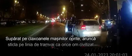 VIDEO | Bătaie în traficul din Capitală. Un bărbat și o femeie au agresat un alt șofer