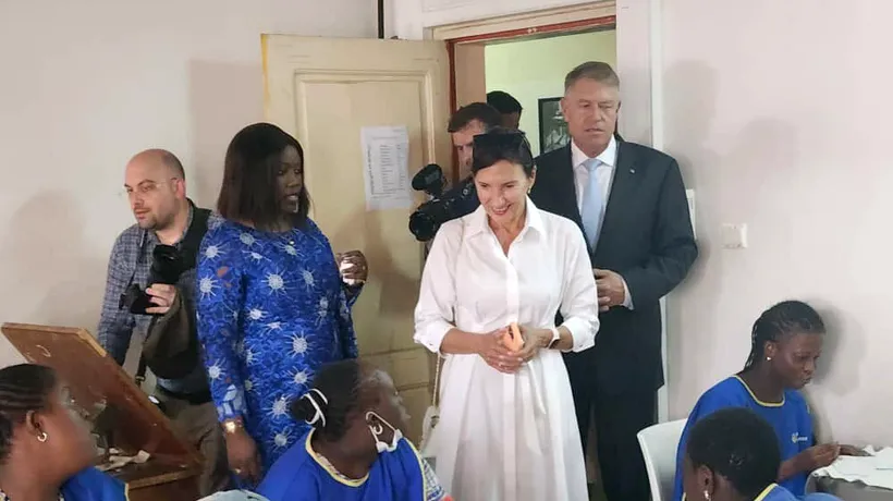 FOTO | Klaus și Carmen Iohannis au vizitat un centru pentru copii cu deficiențe mintale din Dakar / Președintele stă trei zile în Senegal