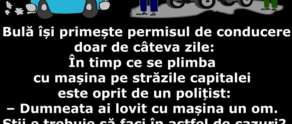 Bancul de azi | Bulă primește permisul de conducere