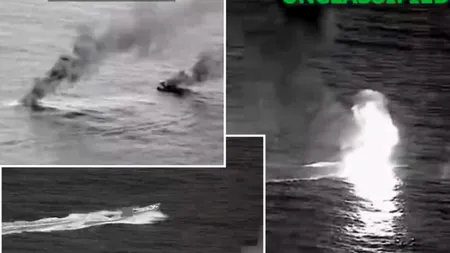 Statele Unite au lansat un atac asupra unei nave cu narcoteroriști în estul Pacificului. Imaginile au fost publicate de armata americană