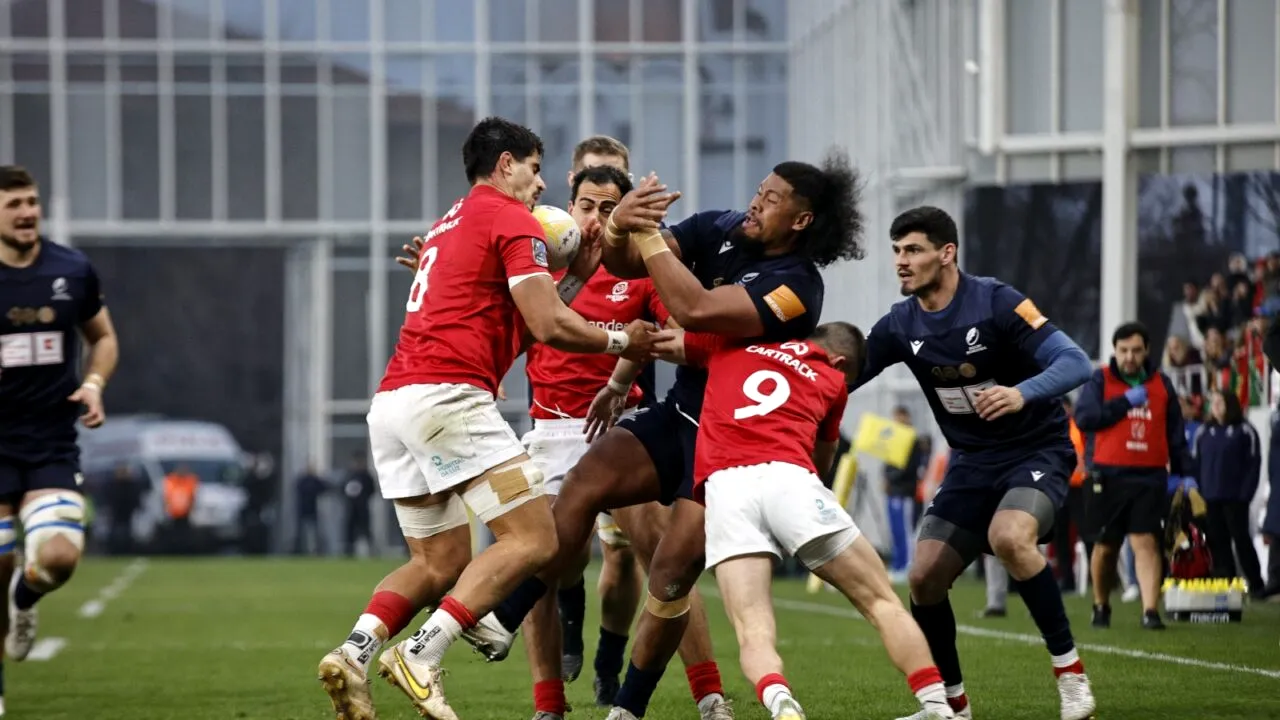 România SUFERĂ un nou eșec dur la rugby! Stejarii au pierdut semifinala cu Georgia la Tbilisi