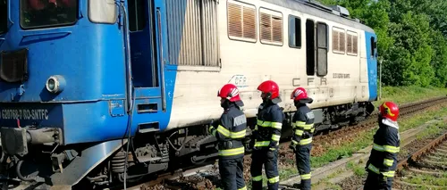 La un pas de tragedie în județul Iași! O locomotivă a luat foc: 200 de pasageri au reușit să se evacueze în siguranță