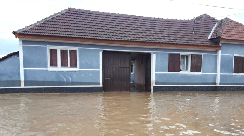 Urmările ploilor abundente: Gospodării și drumuri inundate în Arad și Timiș. Pompierii intervin