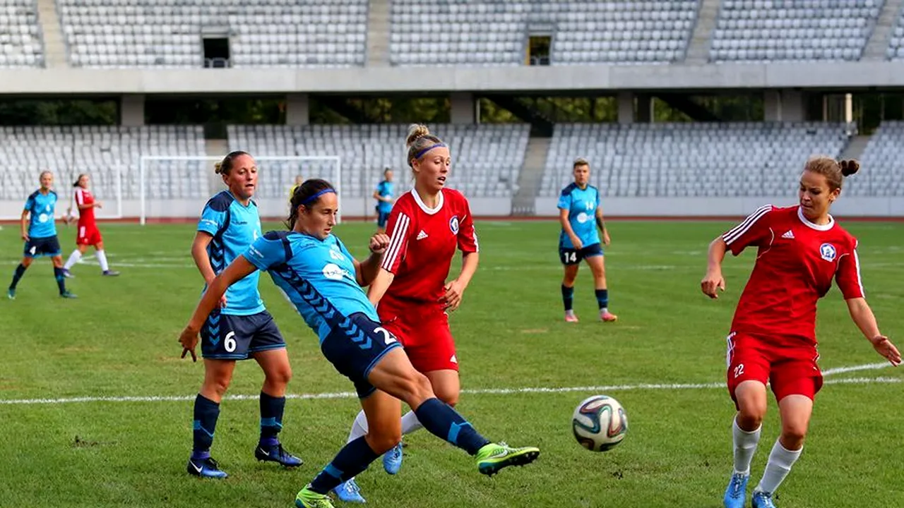 Campioana României, la un singur meci de  grupele Ligii Campionilor la fotbal feminin