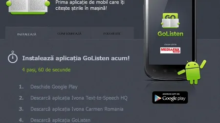 Mediafax Group lansează Go Listen, prima aplicație de mobil care îți citește știrile 