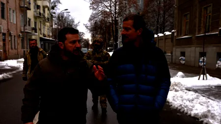 „Bear Grylls și Președintele Zelenski: Zona de război”, un DOCUMENTAR UNIC, pe 26 martie, la Discovery Channel