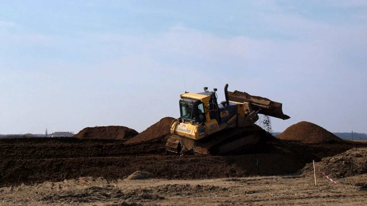 Protest al muncitorilor pe șantierul autostrăzii Nădlac-Arad față de neplata salariilor