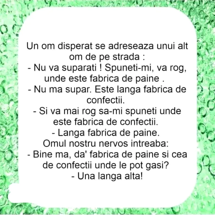 Bancul de duminică | Unde este fabrica de pâine