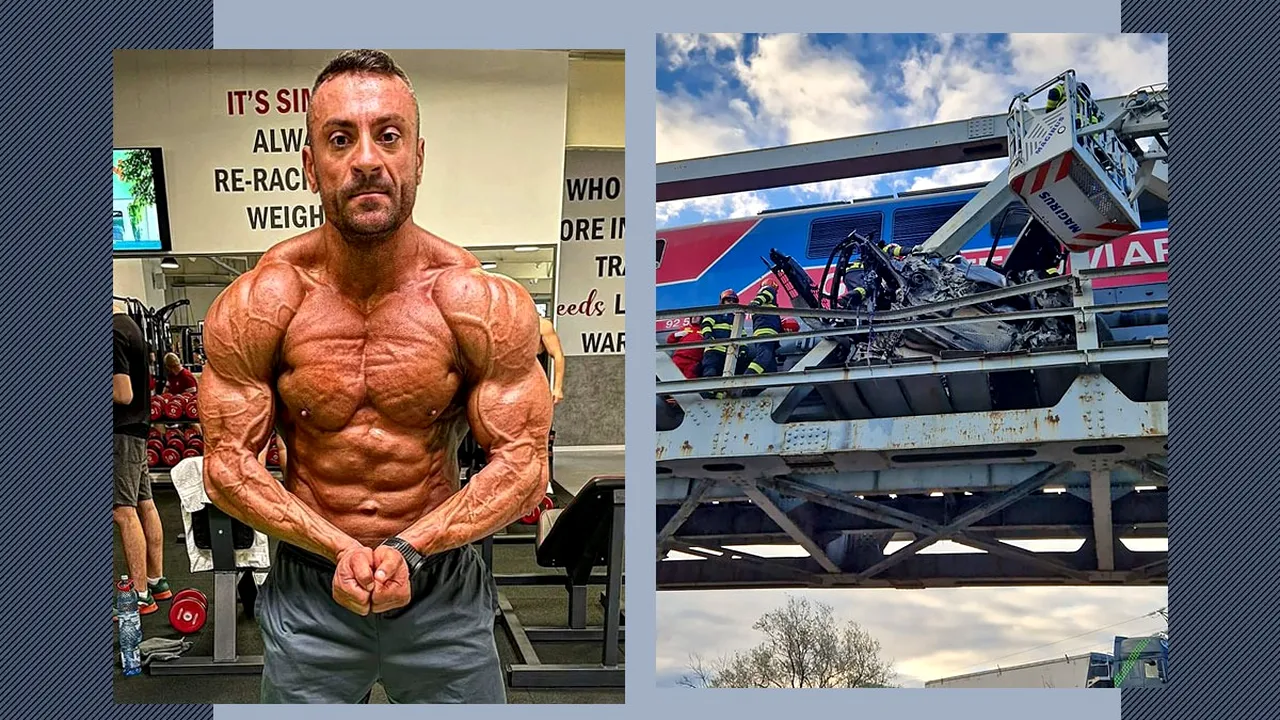Culturistul care a supraviețuit după ce mașina lui a fost strivită de tren s-a întors la muncă. ”Mai merg la medic doar ca să verific starea coloanei”