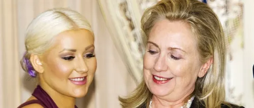 VIDEO. Hillary Clinton, cu ochii pe decolteul Christinei Aguilera