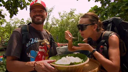 De câte ori pe zi mănâncă, de fapt, concurenții de la Asia Express. Victor Slav și Selina s-au dat de gol