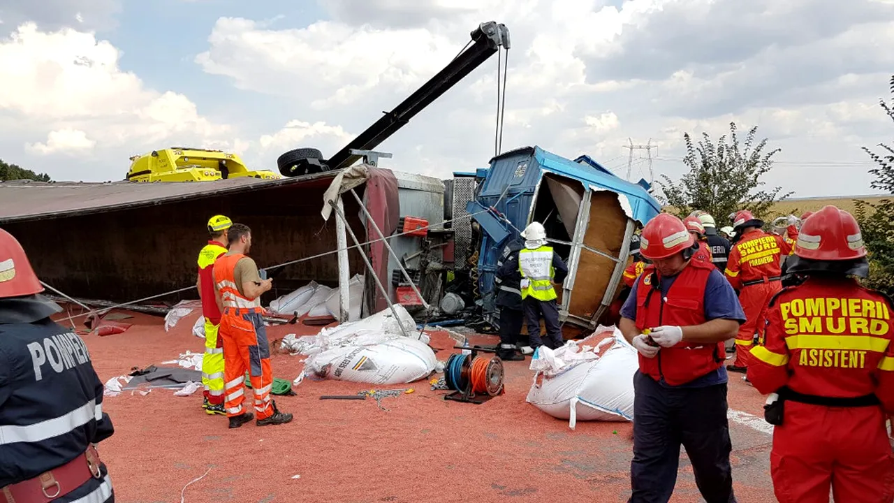 Circulație deviată la ieșirea din Capitală către Constanța din cauza accidentului de la Fundulea