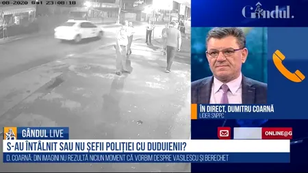 GÂNDUL LIVE. Dumitru Coarnă, liderul SNPPC, despre presupusa întâlnire dintre șefii Poliției și clanul Duduianu, după moartea lui Emi Pian: „Admițând prin absurd că Berechet și Vasilescu au fost acolo, nu au încălcat nicio lege”