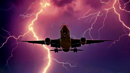 Un avion în care se aflau cetățeni români a fost lovit de un fulger imediat după decolare, la Roma. Aeronava a fost adusă de piloţi la sol