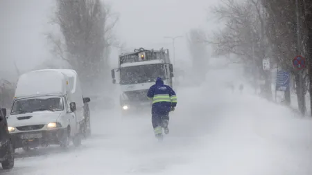 Primul drum din România cu restricții de circulație din cauza viscolului și ninsorilor abundente