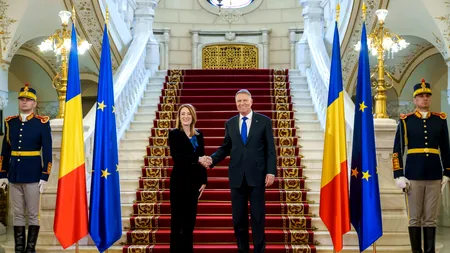 Klaus Iohannis, întâlnire cu Roberta Metsola la Palatul Cotroceni. Cei doi au discutat despre alegerile europarlamentare