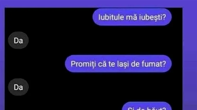 Bancul de miercuri | Ce promisiuni fac bărbații femeilor