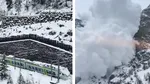 Avalanșă în Alpii elvețieni. Un tren de călători, deraiat de un val uriaș de zăpadă lângă Goppenstein. Cinci persoane au fost rănite