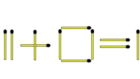 TEST de inteligență | Mută un băț de chibrit pentru ca ecuația 11+0=1 să fie corectă