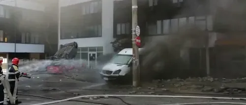 Imagini de război în orașul Galați, în fața hotelului afectat de o explozie puternică / Procurorii au deschis dosar penal - VIDEO 