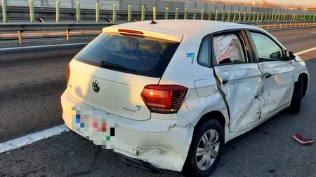 Accident cu 10 mașini implicate, pe A1 București – Pitești! Patru persoane rănite au ajuns la spital – Galerie FOTO și VIDEO